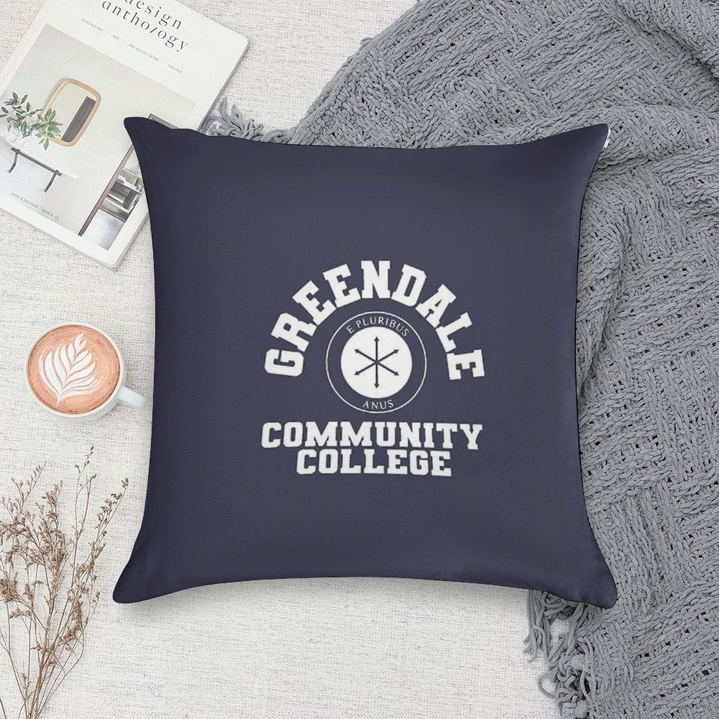 Greendale Community Collage Soft Ultra-Soft Texture Throw Pillow