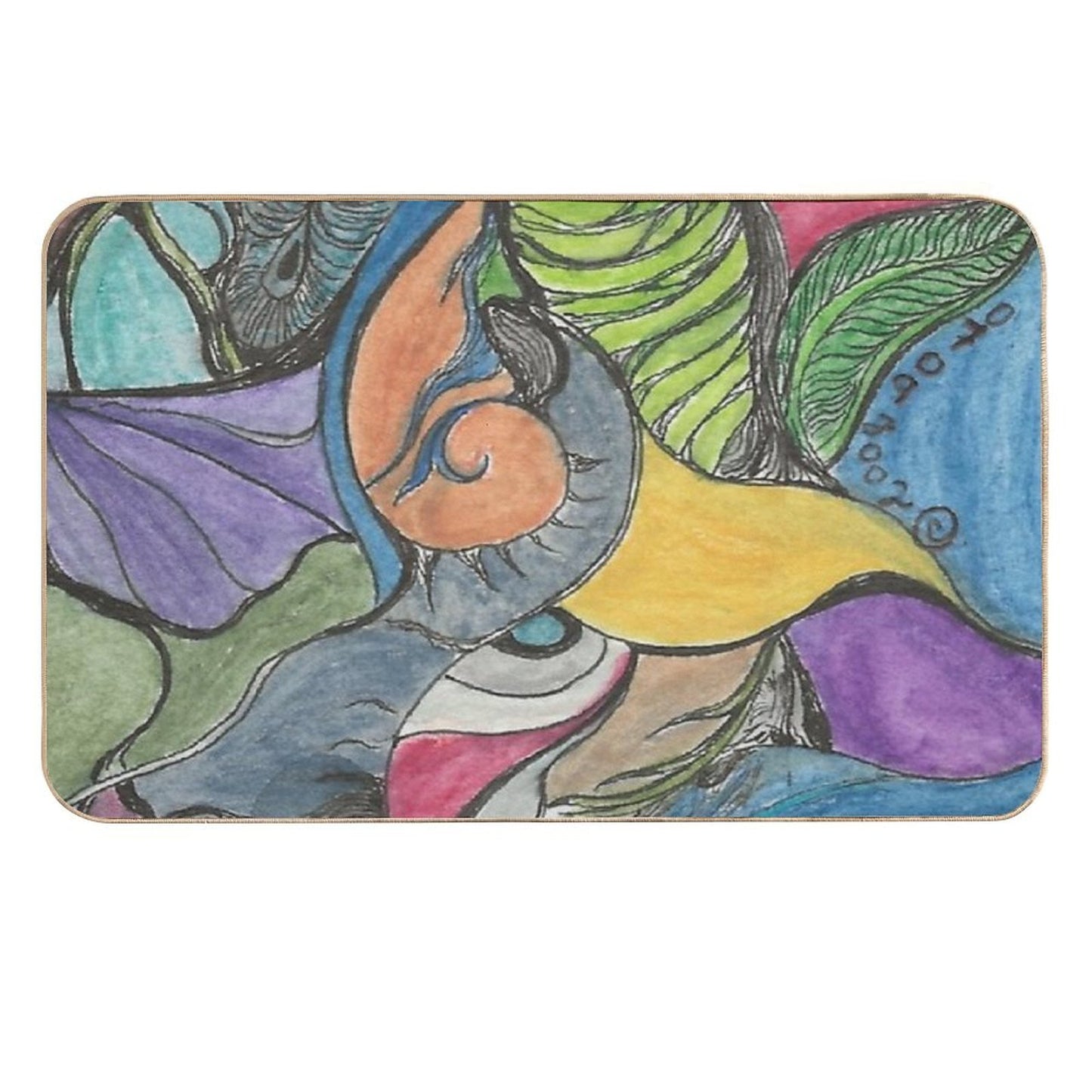 Happy Elephant Trunk  Slip-Resistant Bath Mat