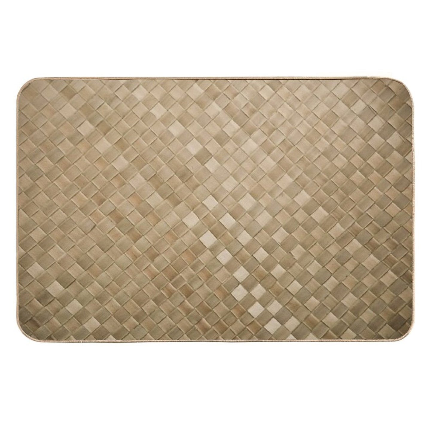 Lauhala Mat (Print ONLY - Not Weaving Material)  Anti-Trip Bath Mat