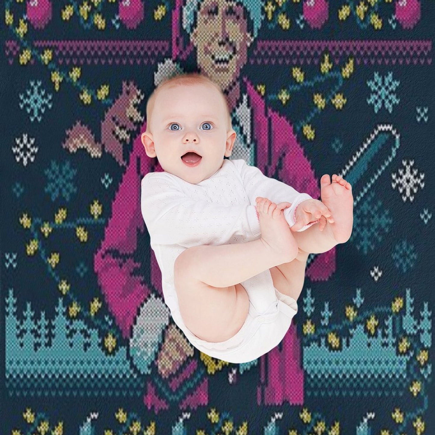 Hap, Hap, Happiest Sweater This Side of The Nuthouse Versatility Throw Blanket