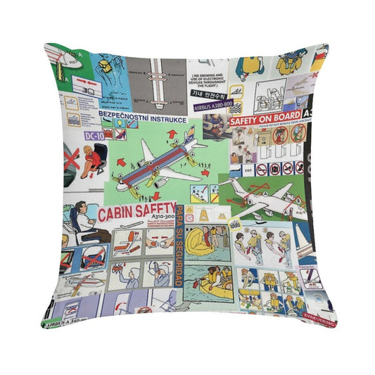 For Your Safety - Collage Soft Gift Ready Throw Pillow