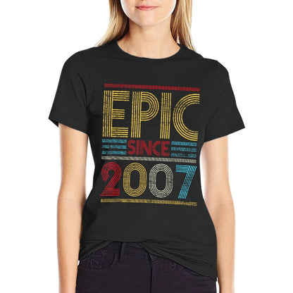 Epic Since 2007 Bday Gifts 15th Birthday  Odor-resistant T-Shirt
