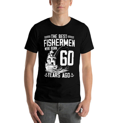 60 Year Old Gift Men Fisherman 60 Birthday Fishing 60th BDay  Quick-drying T-Shirt