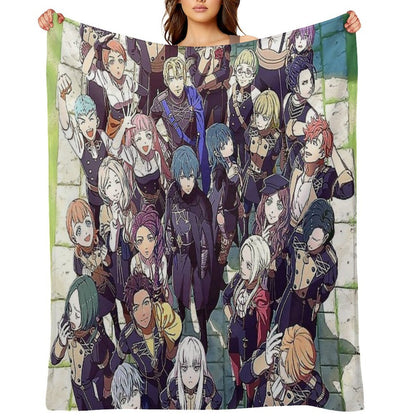 Fire Emblem Three House Poster Wrinkle-free Throw Blanket