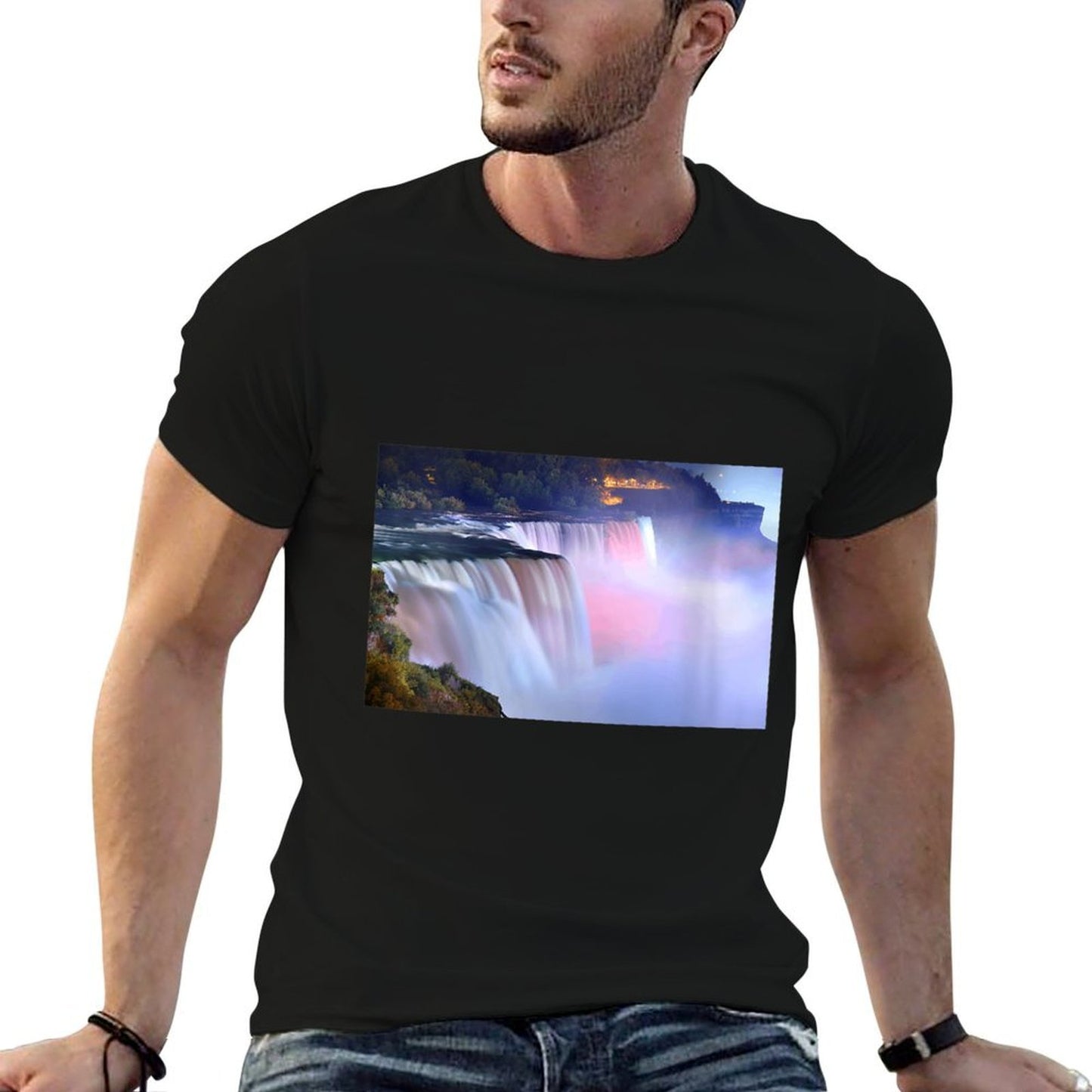Womens Niagara Falls Evening Twilight Colors  Versatile T-Shirt