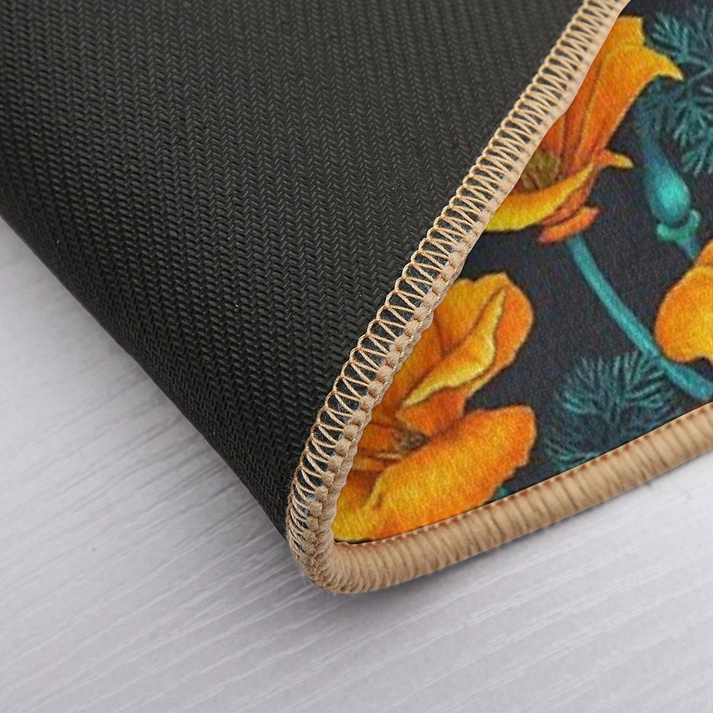 California Poppies 4  Rapid-Drying Bath Mat