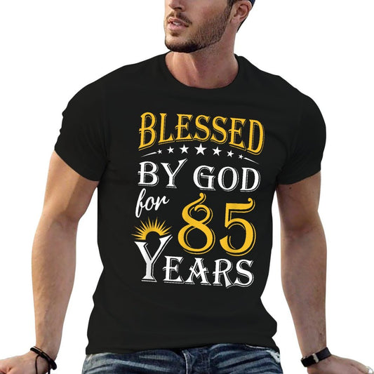 Vintage Blessed by God for 85 Years Happy 85th Birthday  Breathable T-Shirt