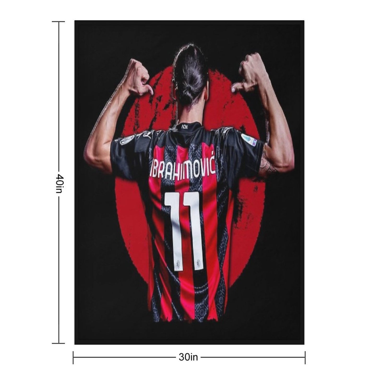 Zlatan Ibrahimovic Ac Milan Premium Throw Blanket