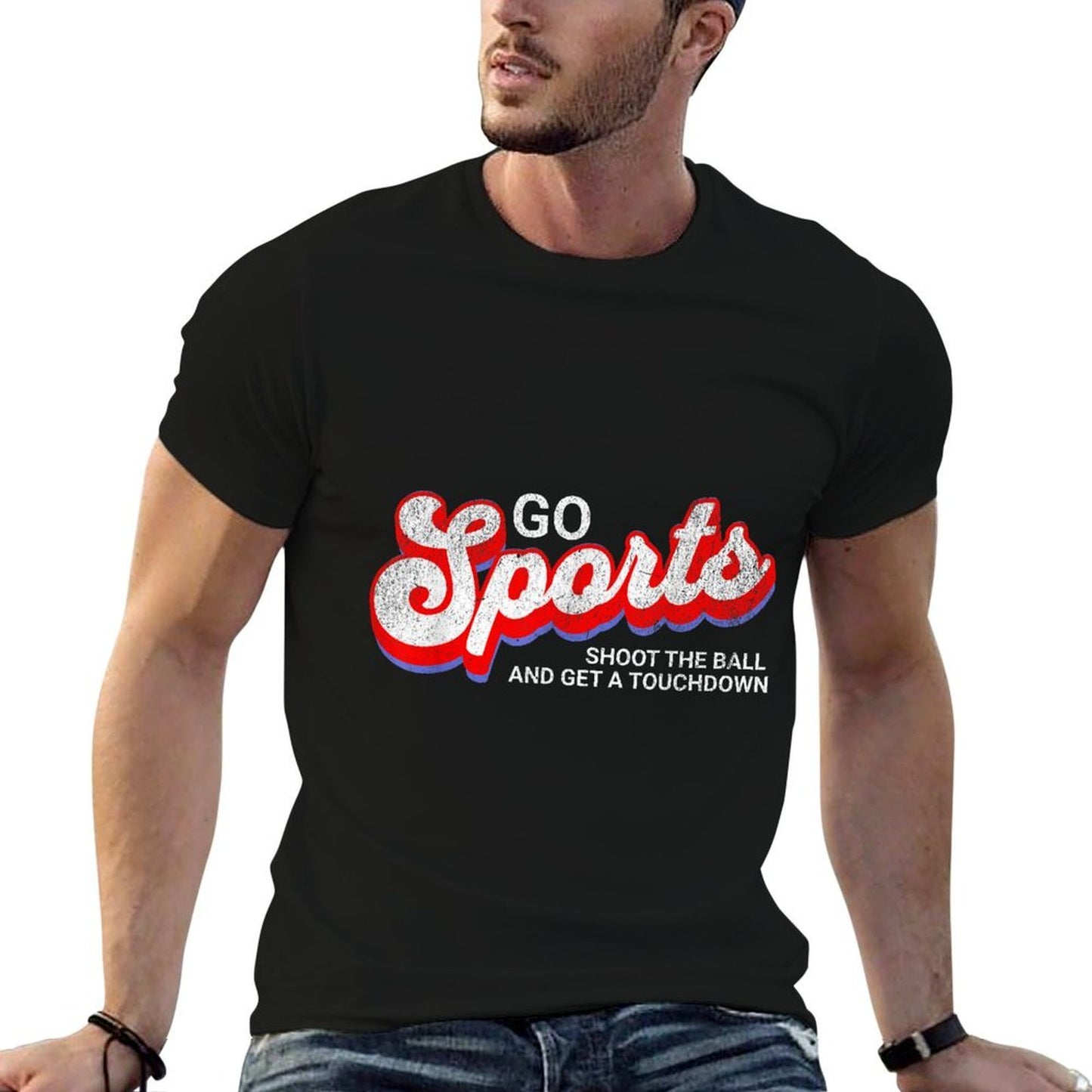 Go Sports Shoot The Ball And Get A Touchdown, Yay Sports  Quick-drying T-Shirt