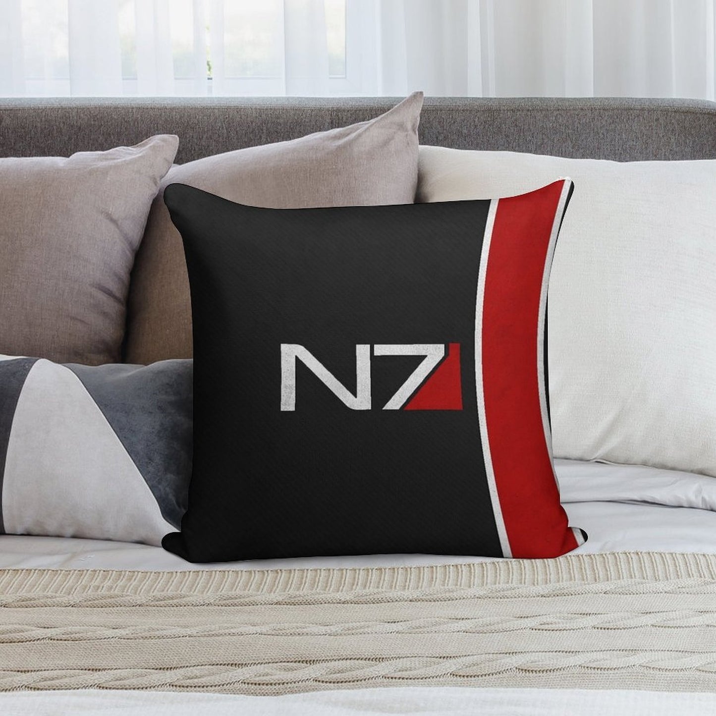 N7 Iconic Design Soft Decorative Cover Throw Pillow