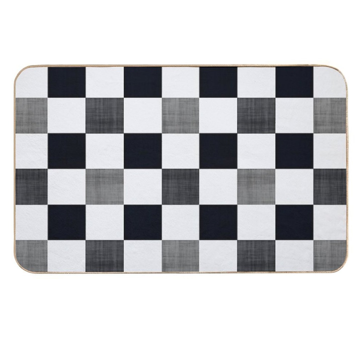 Ska Gingham  Easy Maintenance Bath Mat