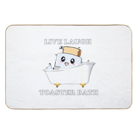 Live Laugh Toaster Bath  Anti-Trip Bath Mat