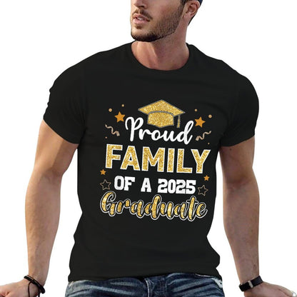 Family Senior 2025 Proud Family Of A Class Of 2025 Graduate  Eco-friendly Material T-Shirt