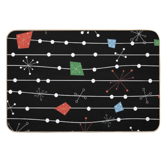 Midcentury Modern Starbursts  Versatile Bath Mat