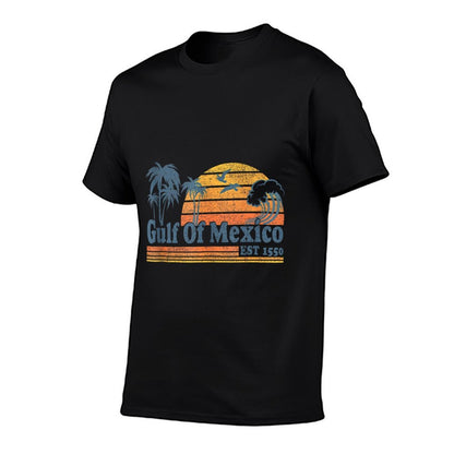 Gulf of Mexico Est 1550 Retro Vintage Beach Gulf of Mexico  Stretchy T-Shirt
