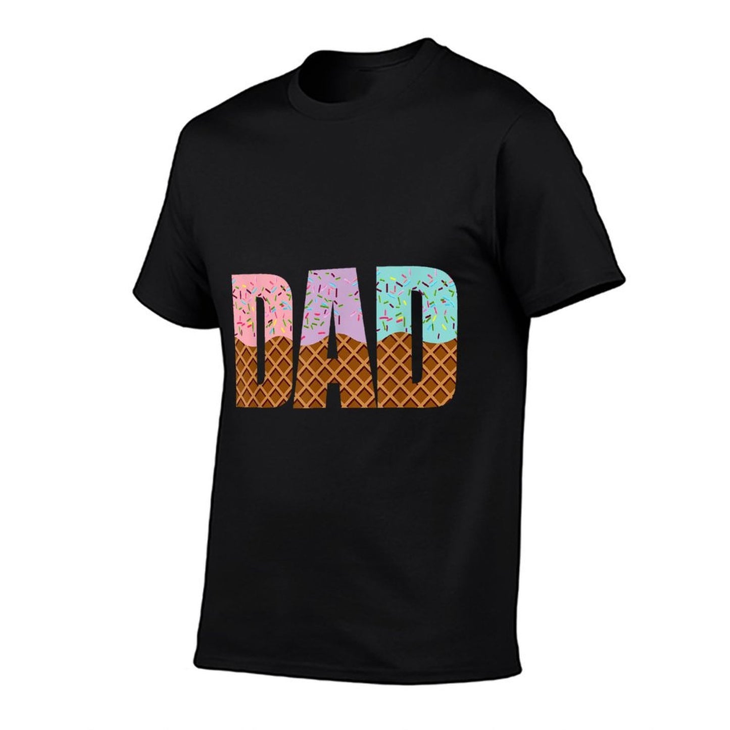 Dad Of The Sweet One Ice Cream 1st First Family Mother&#39;s Day  Ribbed Collar T-Shirt