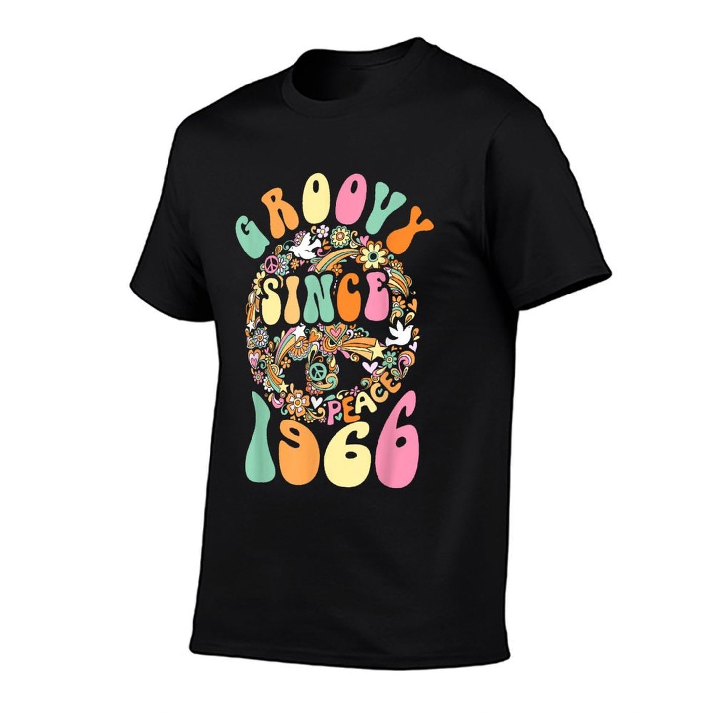 Groovy Since 1966 Peace For Vintage Birthday Party 60s 70s  Vintage-inspired T-Shirt