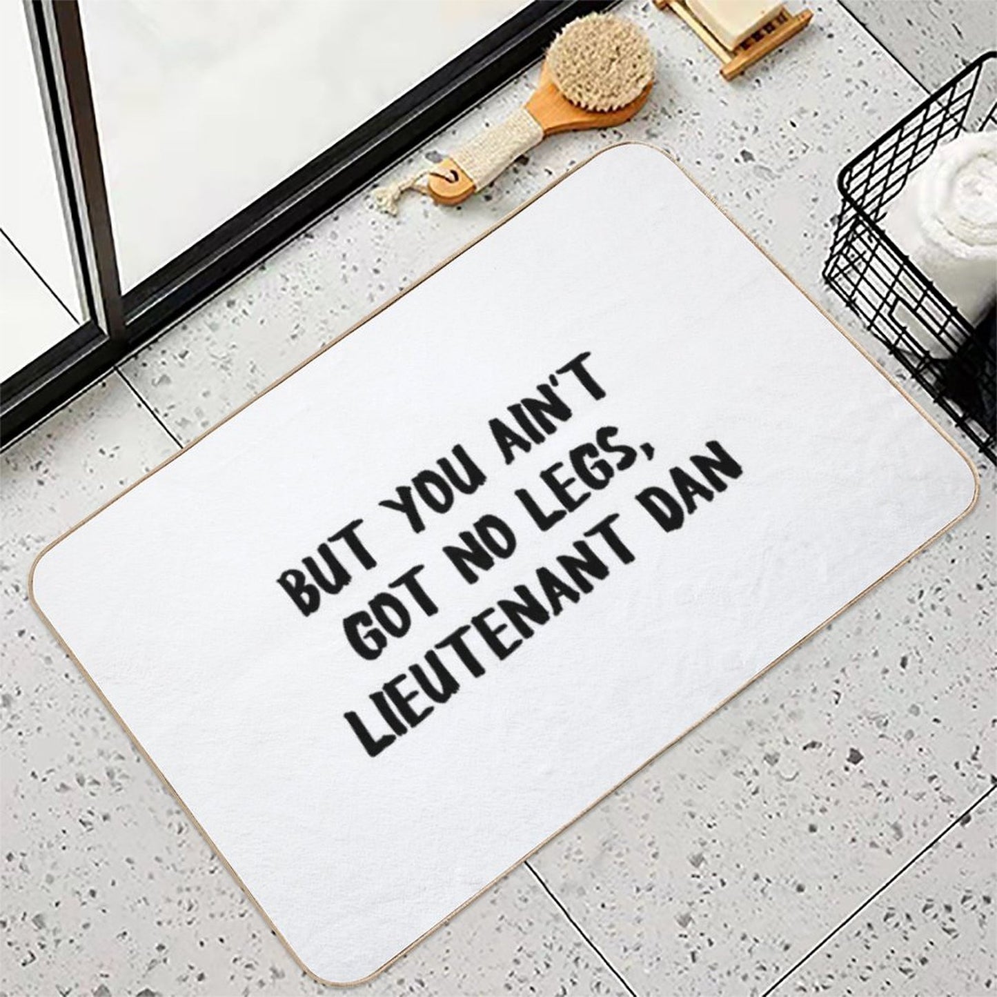 Forrest Gump Lieutenant Dan Funny Durable Bath Mat