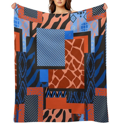 Square Prints Comfort Throw Blanket