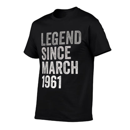 Legend Since March 1961 60 Years Old 60th Birthday Retro  Trendy Pattern T-Shirt