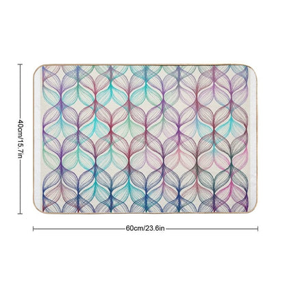 Mermaid's Braids - A Colored Pencil Pattern  High-Traffic Bath Mat